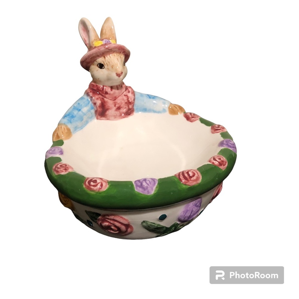 Bunny Rabbit Versatile Candy Trinket Jewelry Dish Cottagecore Girls Seasonal